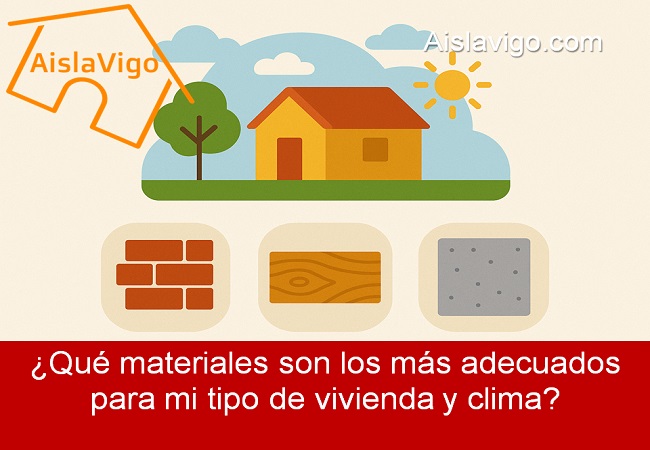 Qué materiales son los más adecuados para mi tipo de vivienda y clima