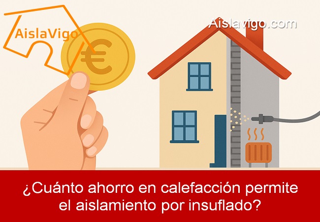 cuánto ahorro en calefacción permite el aislamiento por insuflado