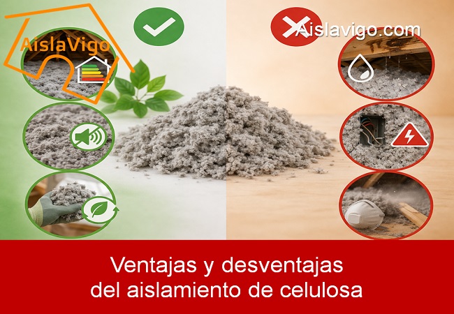ventajas y desventajas del aislamiento de celulosa