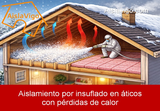 Aislamiento por insuflado en áticos con pérdidas de calor