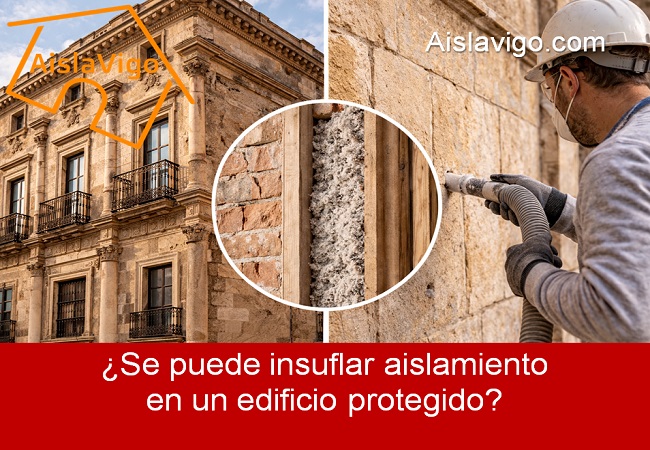 Se puede insuflar aislamiento en un edificio protegido