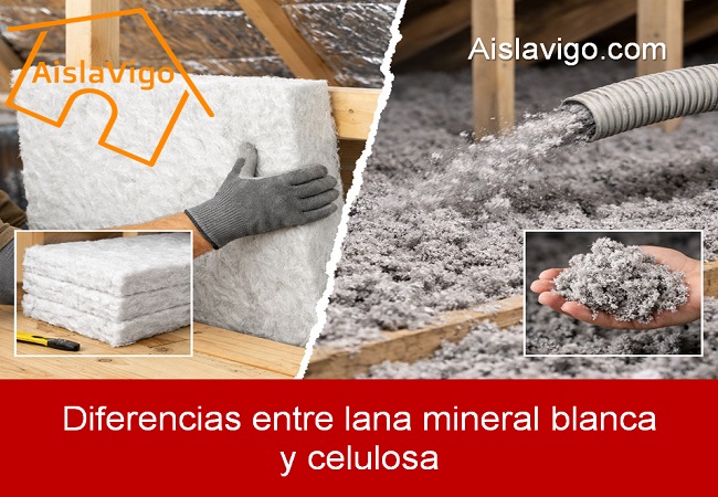 diferencias entre lana mineral blanca y celulosa