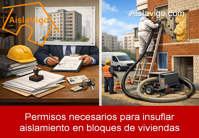 Permisos necesarios para insuflar aislamiento en bloques de viviendas