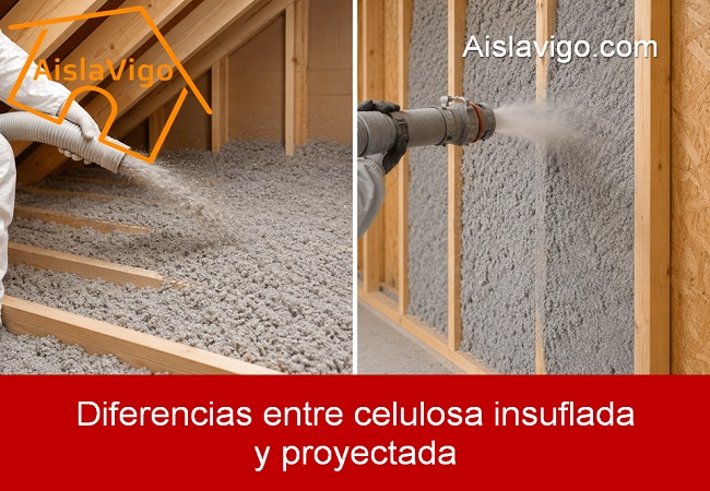 diferencias entre celulosa insuflada y proyectada